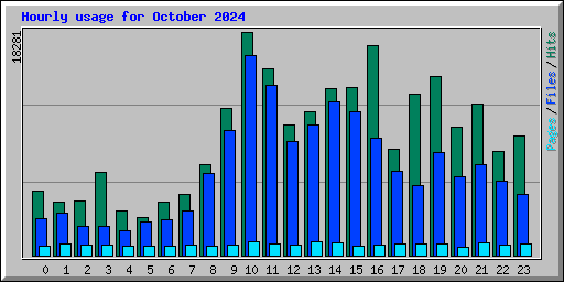 Hourly usage for October 2024