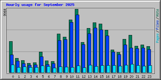 Hourly usage for September 2025